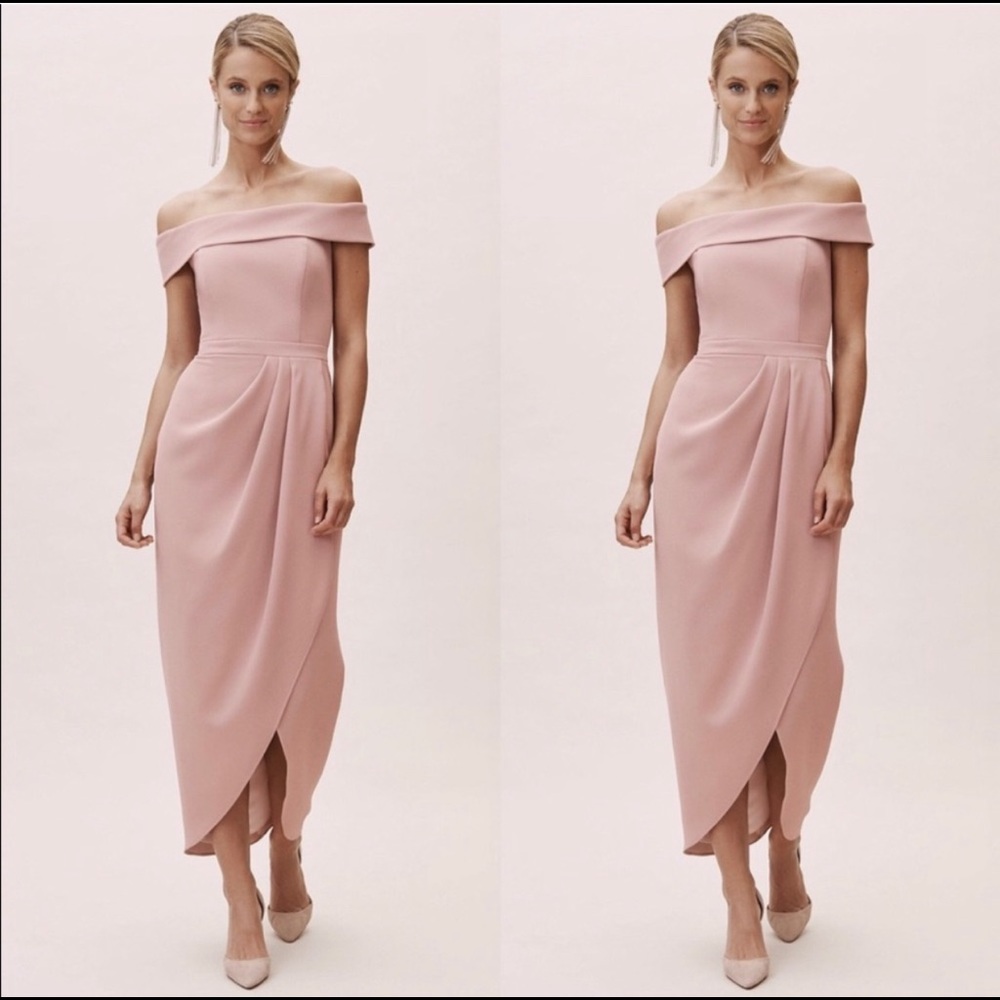 BHLDN off-the-shoulder Mauve Dress